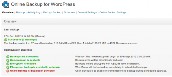 Backup For WordPress