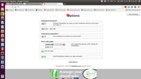 Panic Button Options