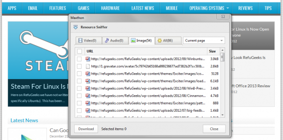Maxthon Resource Sniffer