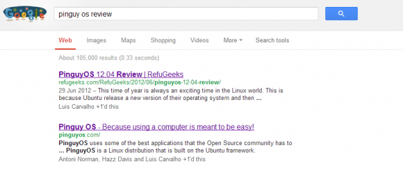 Pinguy os google