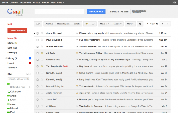 Gmail Interface