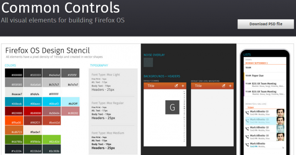Firefox OS Common Controls