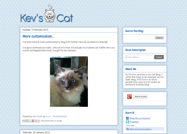 Kevs Cat Blog