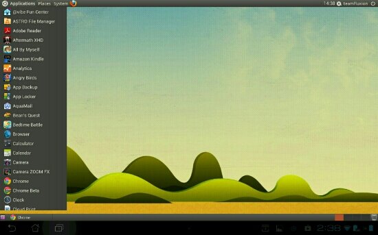 Ubuntu Mod Launcher creates a classic GNOME 2 desktop on Android.