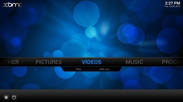 Raspbmc Home Screen