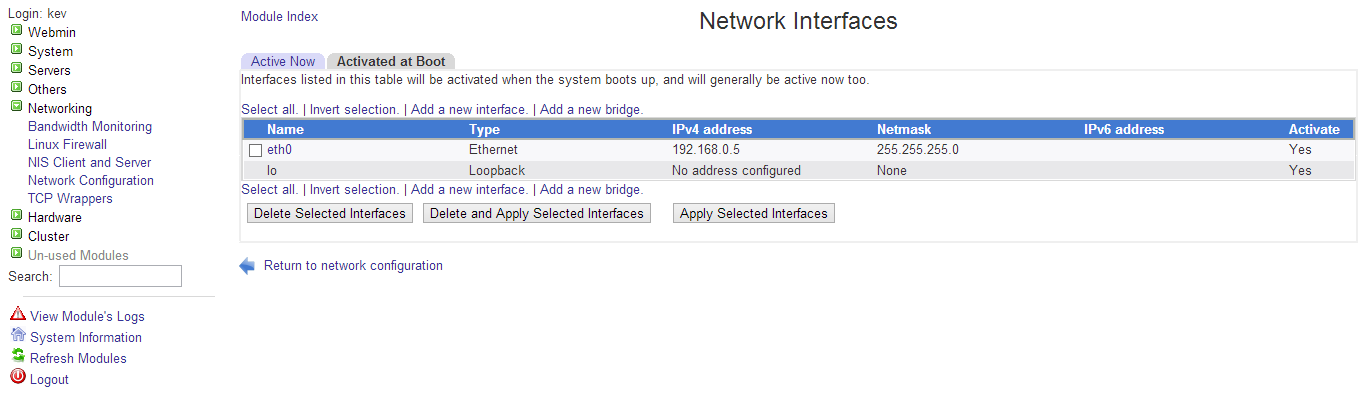 Network Interfaces