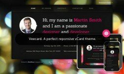 Veecard – A Beautiful Free Personal WordPress Theme