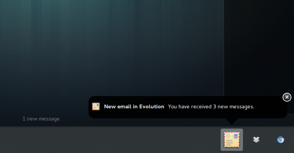 Gnome's Notification Tray is at the bottom of the screen. It's available in Activities Overview, by mosing to the bottom of the screen or pressing super + m.