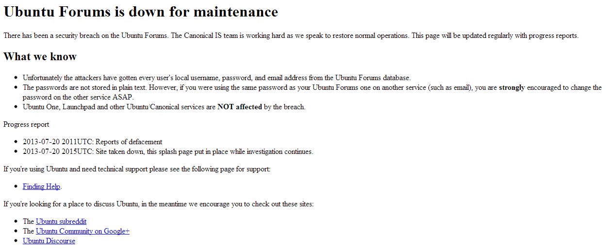 Ubuntu Forums Hacked