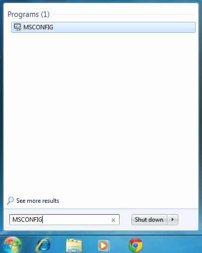 Windows 7 MSCONFIG File