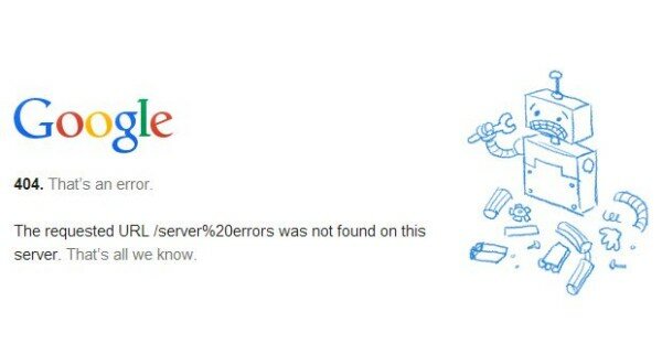 Google Server error