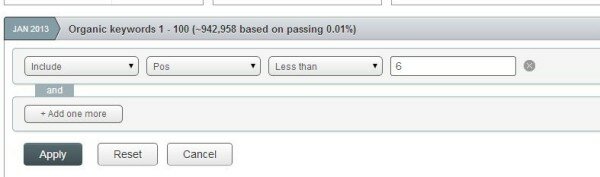 Organic positions - drill down