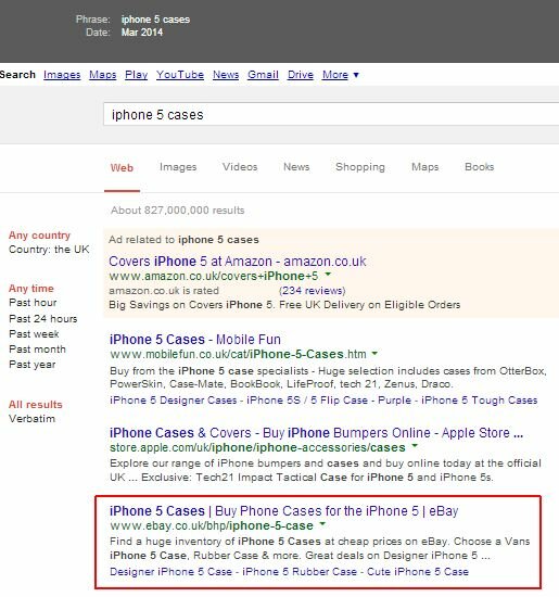 iphone 5 case serps Mar 1