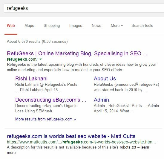 Refugeeks reccomended by Matt Cutts!